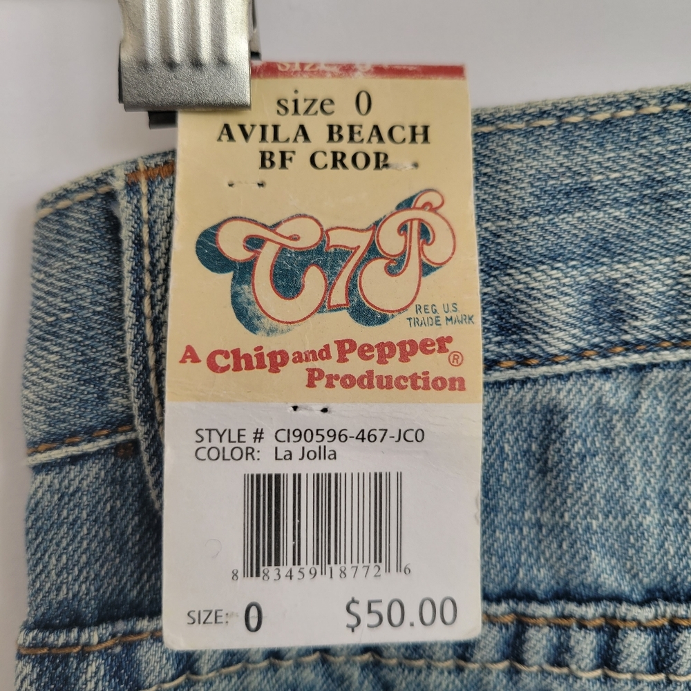 Chip and Pepper Boyfriend Cuffed Jeans NWT  Sz 0 - Picture 5 of 12